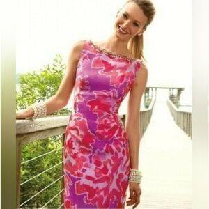 NWT 368.00Lilly Pulitzer Pulaski Soiree BEAUTIFUL BEADED EMBELLISHED DRESS